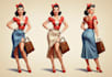 design pin up girl character