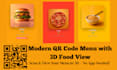 create an interactive 3d digital restaurant menu with qr code access