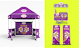 design canopy tent, table cover ,backdrop, standee and feather flag