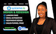 create systeme io website, systeme io landing page, systeme build gohighlevel
