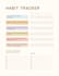 design a simple and printable daily habit tracker PDF