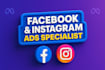 setup and manage facebook ads and instagram ads campaign