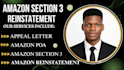 write section 3 appeal letter, poa amazon reinstatement