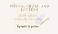write evocative poetic prose and reflective spoken word