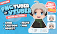 draw a simple vtuber model with live2d rigging