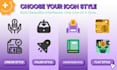 design simple and modern custom icons