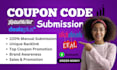 submit coupon codes manually to 150 websites coupon code submissions