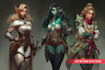 draw anime and game style characters art