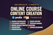 create ebook online course content creation course curriculum for teachable