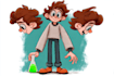design a 2d cartoon character