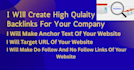 create SEO backlinks and do off page link building