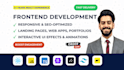 build website landing page, web application as react frontend developer