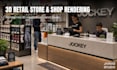 create 3d retail store, shop and kiosk interior renderings