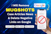 remove mugshots,erase bad articles false news,delete negative links from google