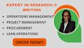 do operations and project management, procurement and sourcing n lean operations