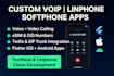 develop custom linphone voip, softphone, esim, and calling app for ios, android
