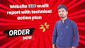 provide website seo audit report with technical action plan