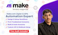 create make com automations made com, api and zapier expert