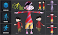 cartoon  character modeling, rigging and animation