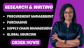 do procurement management, purchasing and supply management and global sourcing