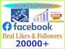add your facebook 20,000 followers instant