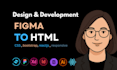 convert figma to html css, psd to html, figma to react and responsive website