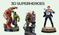 create custom superhero and collectible 3d figures for printing