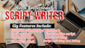 research and write youtube video script, documentary, short drama scriptwriter