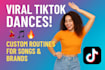 create viral tiktok dance routine for your song brand