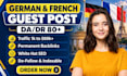 german guest post on german blog with high da french guest post, german backlink