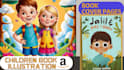 create magical and engaging childrens book illustrations and book cover page