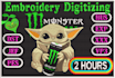 embroidery digitizing into dst,pes,jef ,emb file in 1 hour