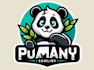 design modern gorgeous panda mascot logo