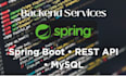 create java spring boot web apps with rest API