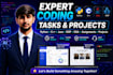 be expert for coding tasks, projects, assignments in python, cpp , java and more