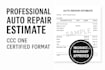 create a professional auto repair estimate from photos
