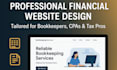 design bookkeeping website income tax website finance website accounting website