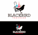 creative modern custom bird, crow, blackbird logo design