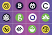 create minimalist startup tech app icon crypto token and coin logo design