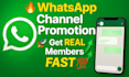 promote your whatsapp channel worldwide audience