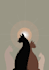 create minimal cat abstract art