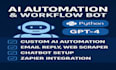 ai automation email reply, web scraper  chatbot setup