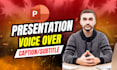 design your powerpoint presentation, add voice over and captions