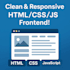 create front end websites using html css and java script