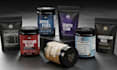 minimalist supplement label and packaging with 3d mockup