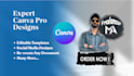 create any editable design using canva pro, canva website