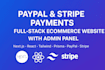 build a full ecommerce website