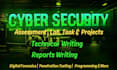 do cybersecurity assessments, projects, report, and technical research writing