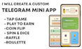 build a telegram mini app with admin panel and free hosting