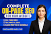do on page technical SEO service for wordpress, shopify with yoast, rankmath
